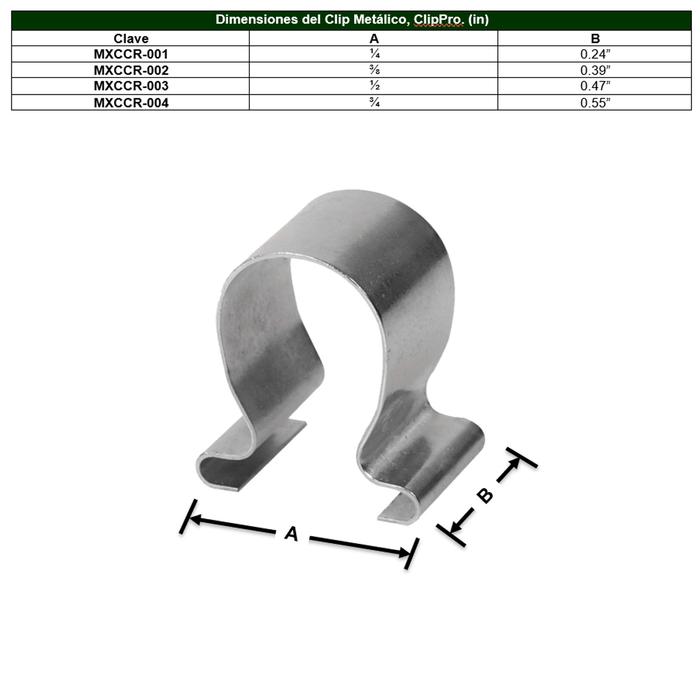  Rieles para dados de 4", MXCCR-003-4, 1/2" Cuadro, Metal , ClipRail