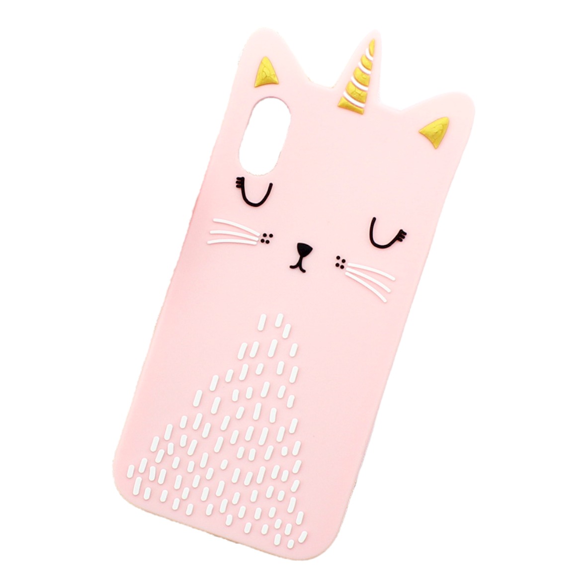 Funda Case Triche para IPHONE X | IPHONE XS Diseño Gato Unicornio Color Rosa