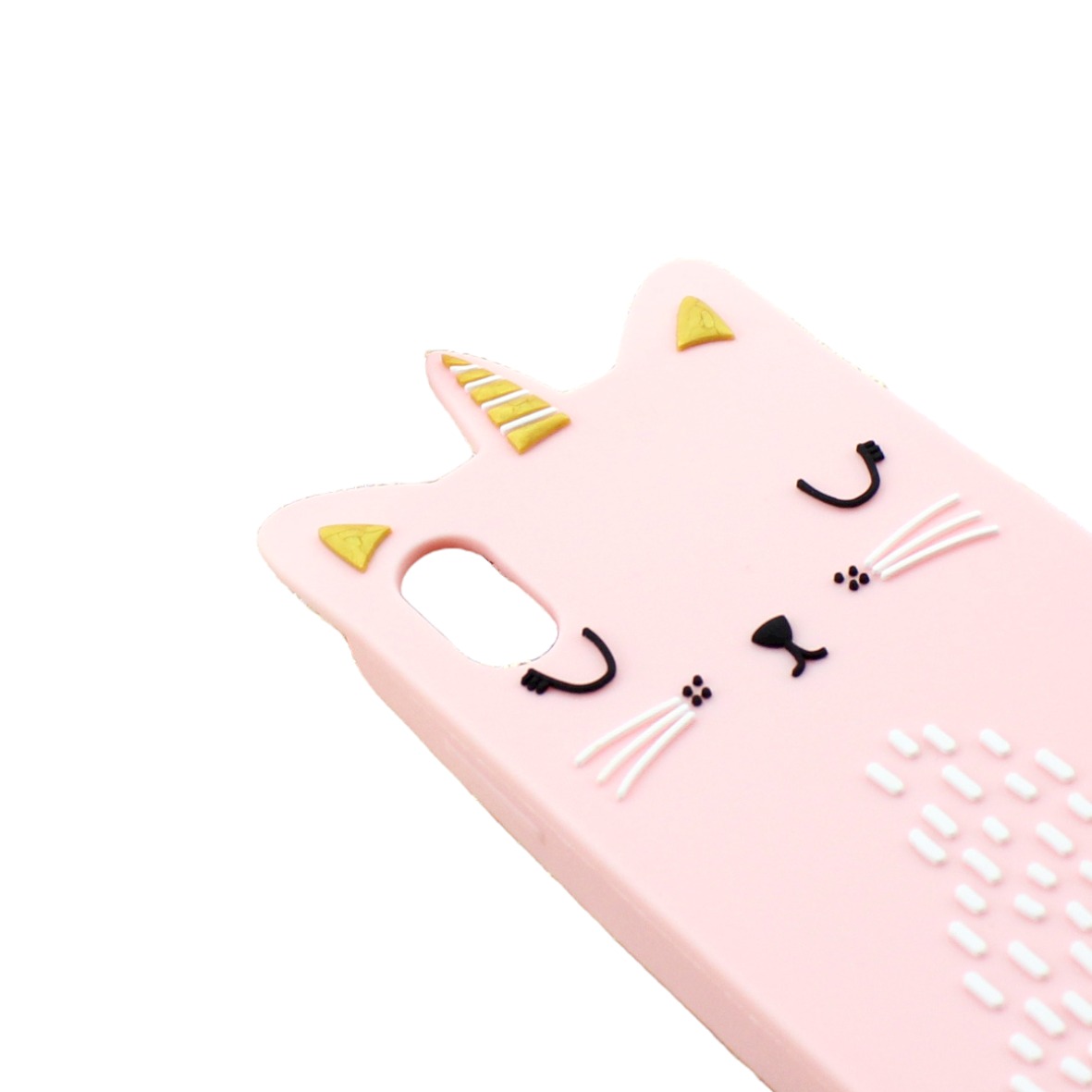 Funda Case Triche para IPHONE X | IPHONE XS Diseño Gato Unicornio Color Rosa
