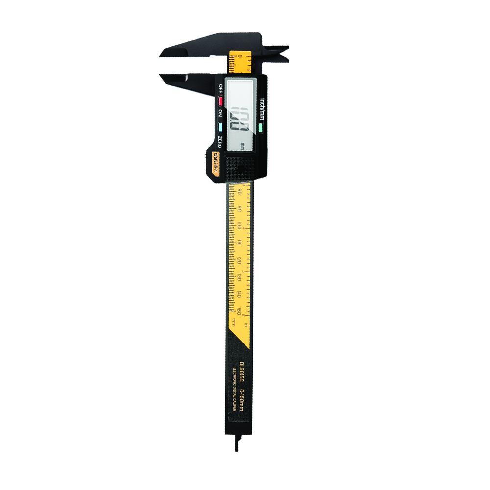 Calibrador Vernier Digital Deli con Regla de 0-150mm Medición Métrica y Pulgadas