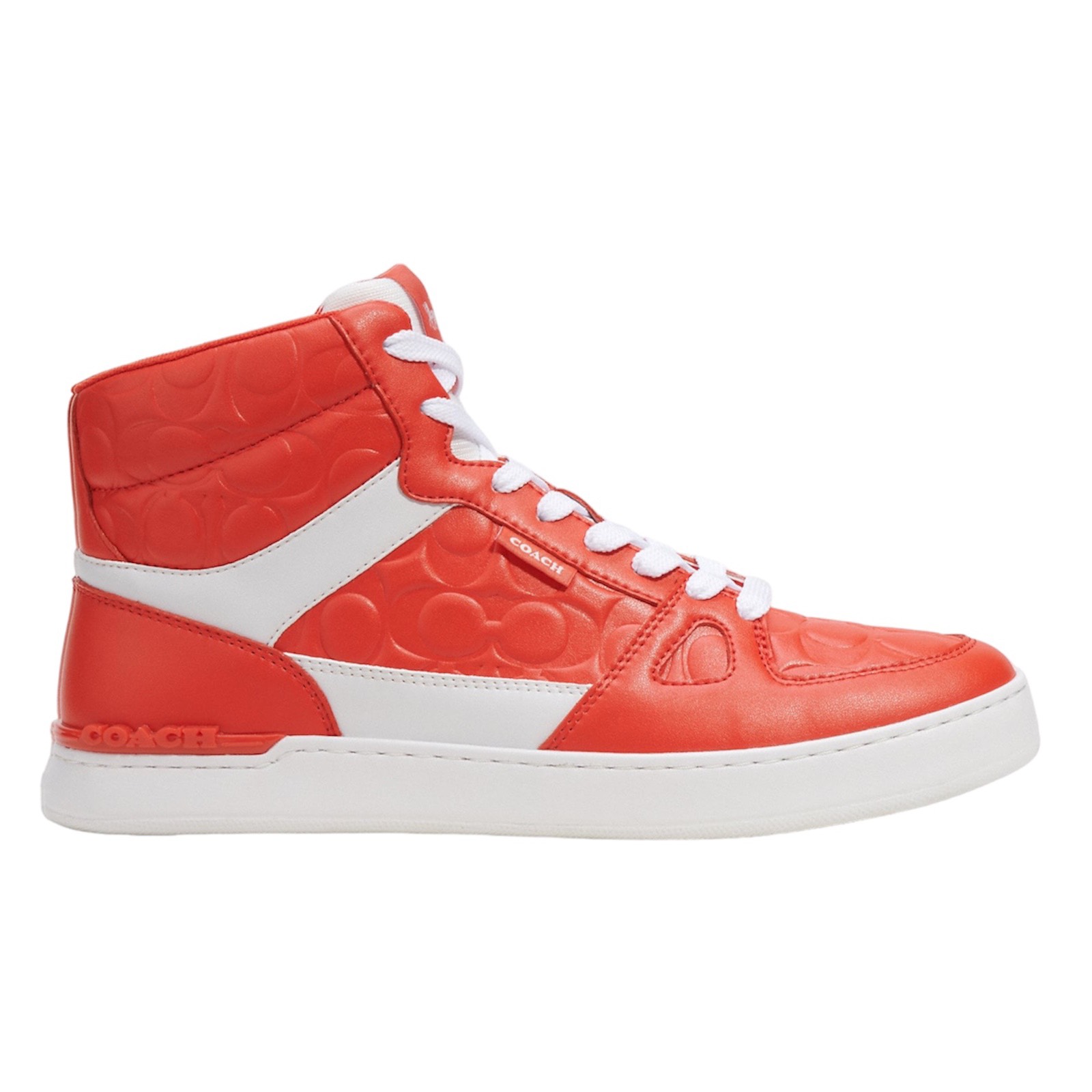 Tenis De Bota Coach C1081 Rojo/blanco Para Hombre 100% Nuevo