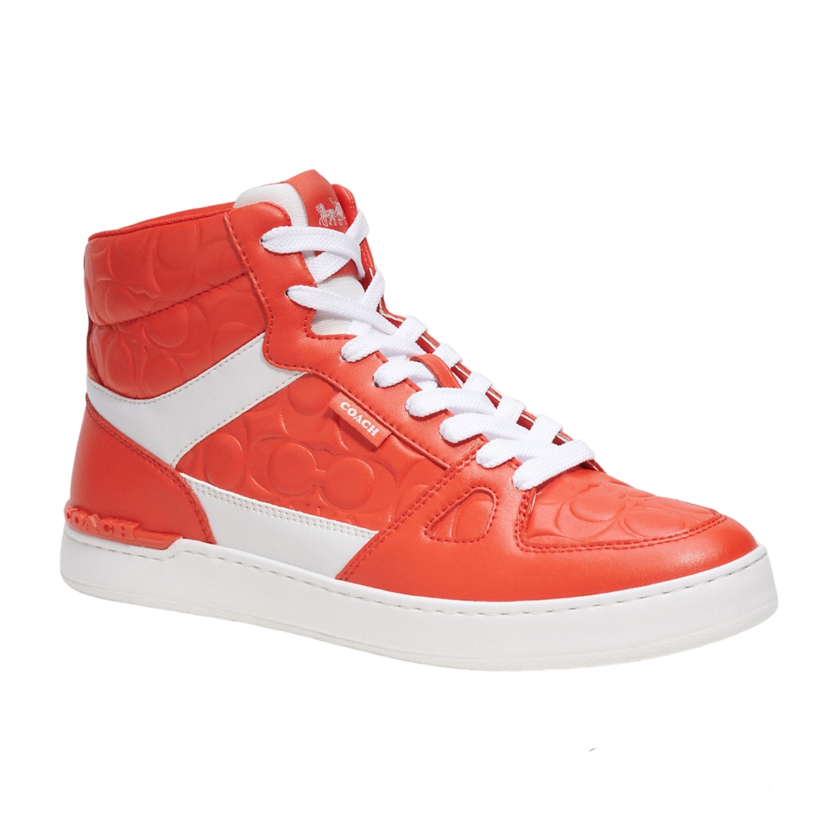 Tenis De Bota Coach C1081 Rojo/blanco Para Hombre 100% Nuevo