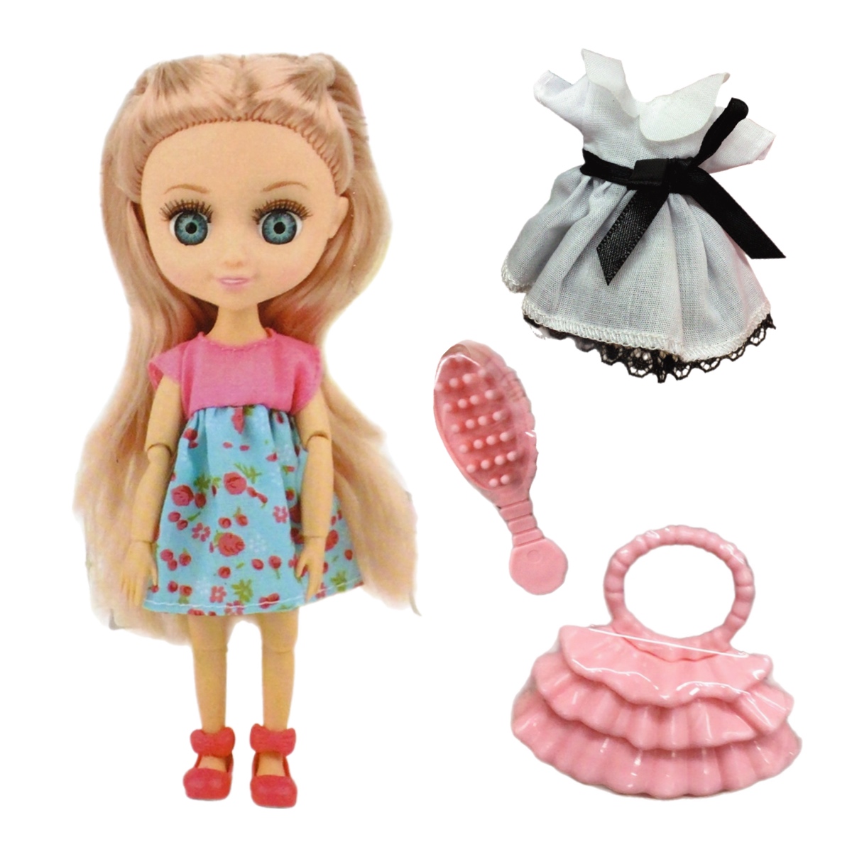 Muñeca Articulada Con Accesorios Juguete Happy Shoping