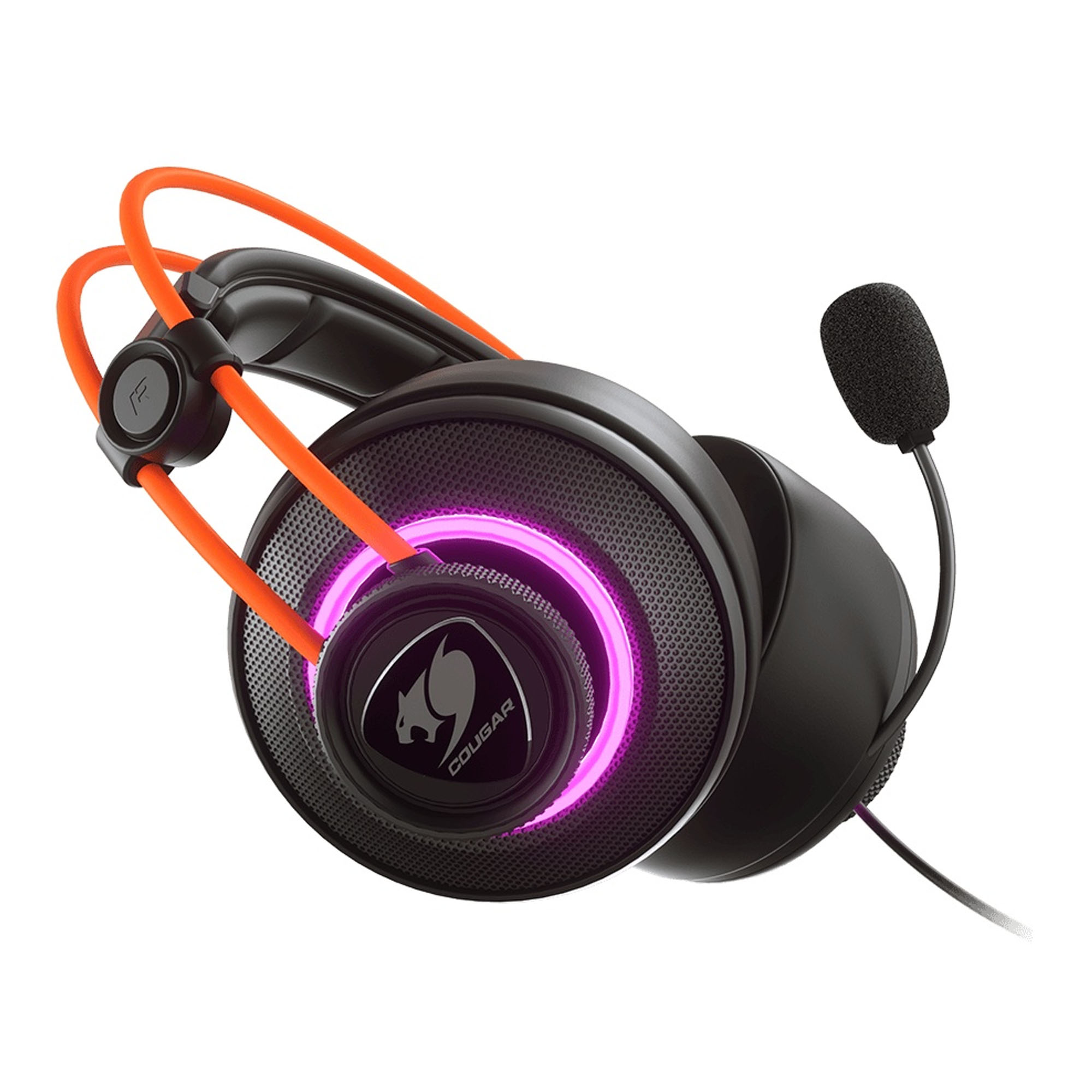 Audífonos Gamer Cougar Immersa TI Alámbrico 3.5mm Negro/Naranja