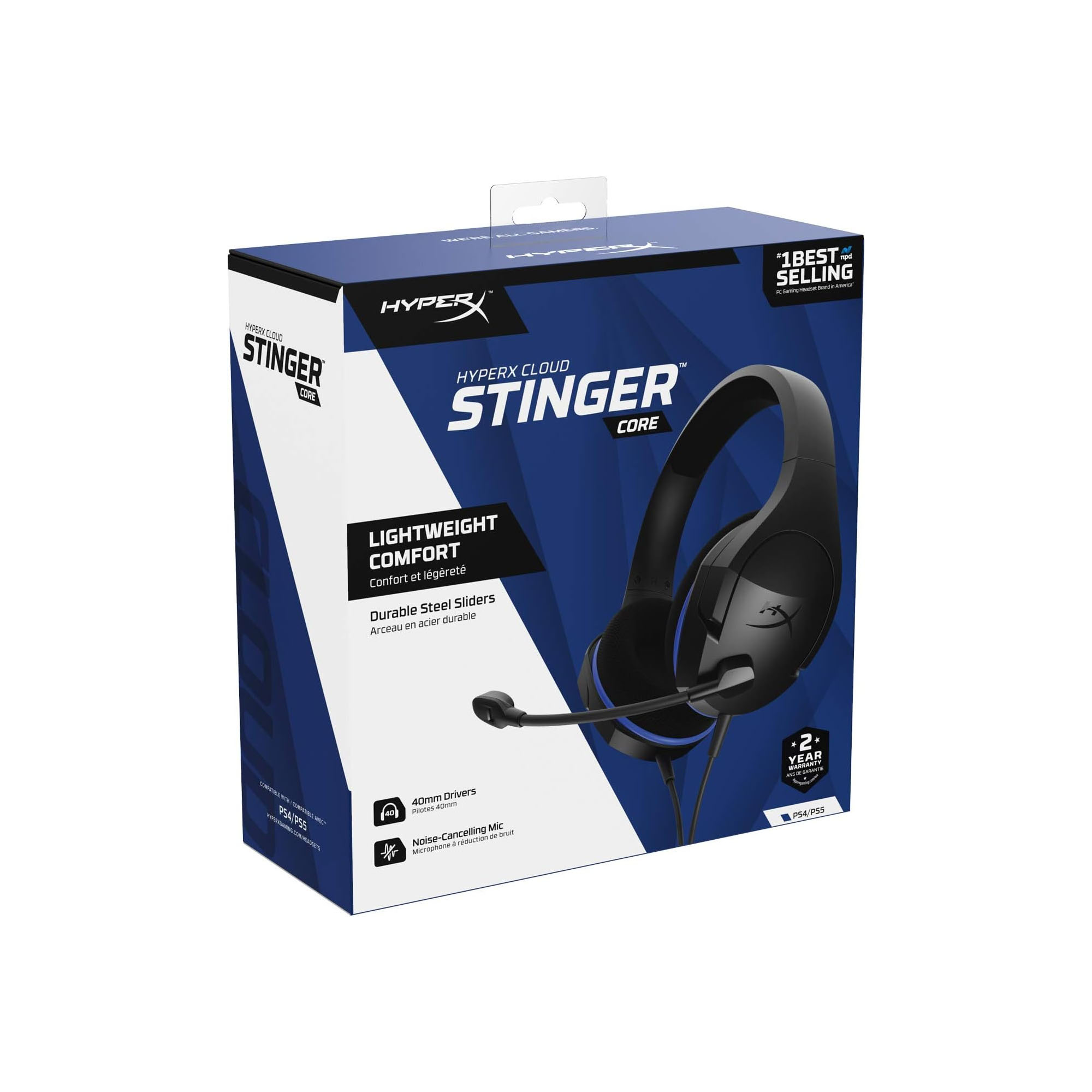 Audífonos Gamer HyperX Cloud Stinger Core Alámbrico 3.5mm Negro/Azul