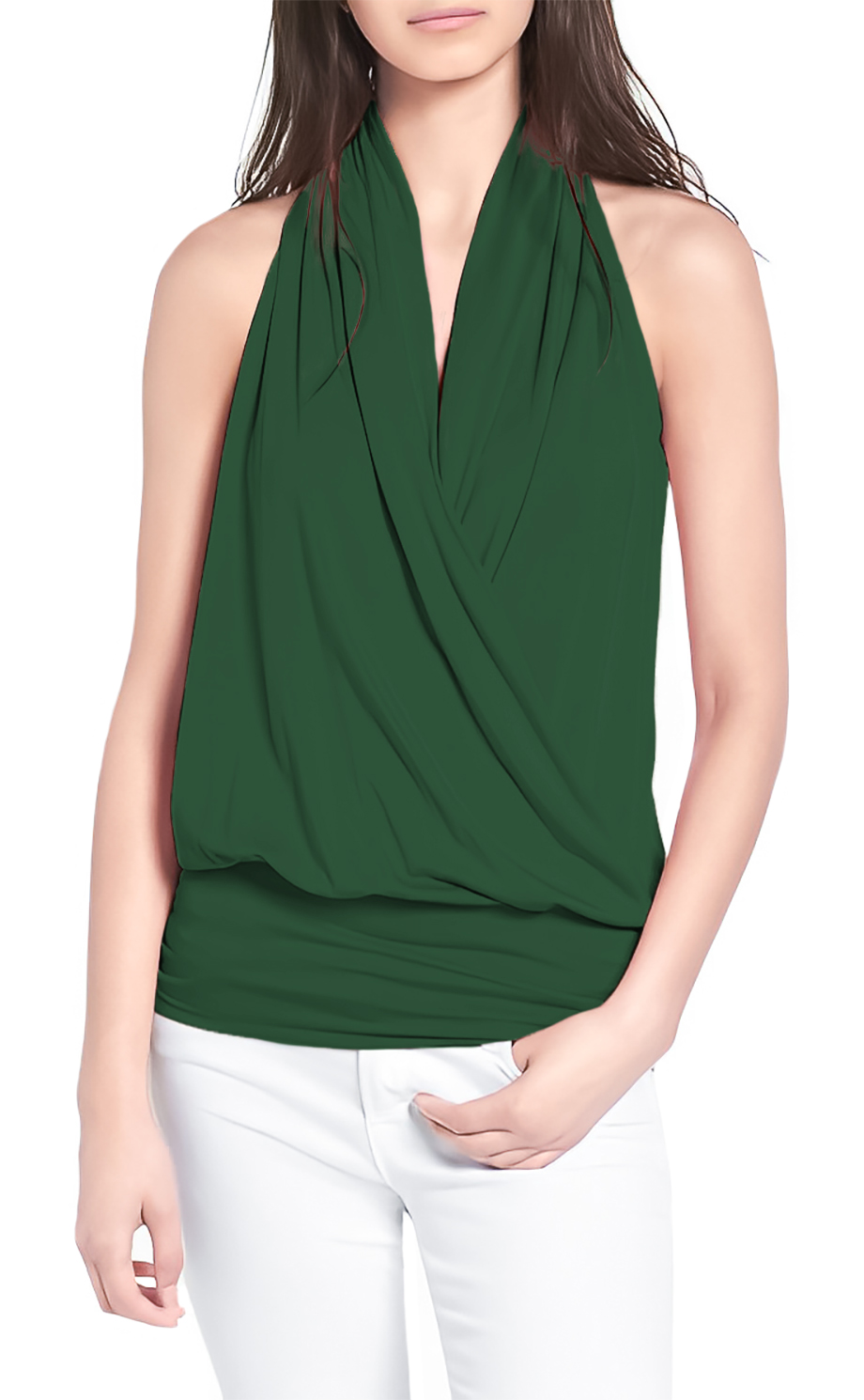 Blusa cruzada de moda casual elegante mujer dama xally 78 escote v