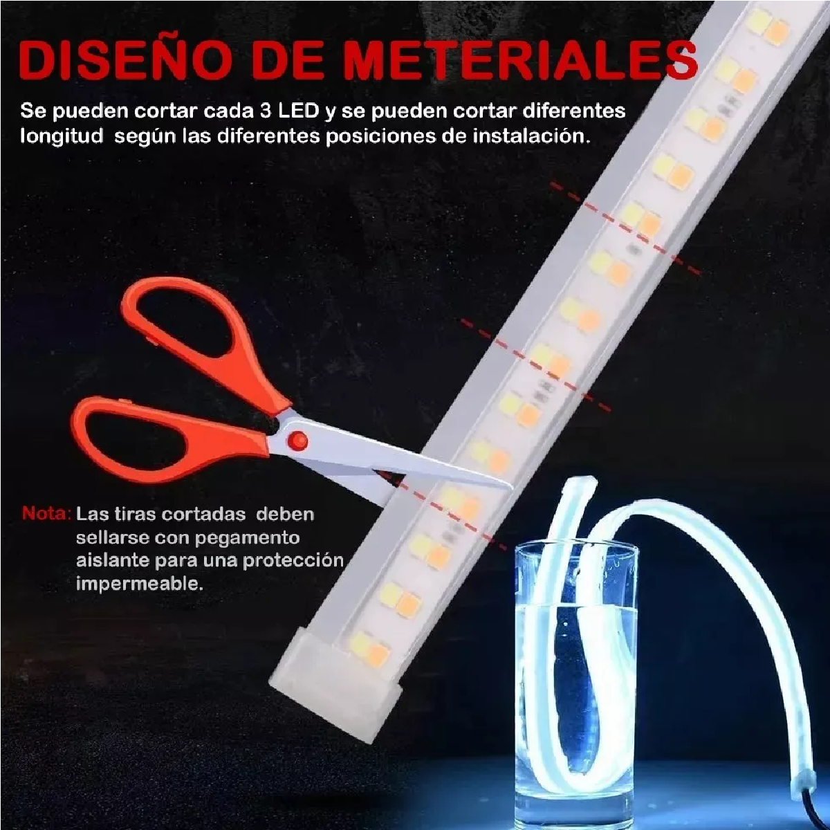 Par Tira Led Drl Flexible Direccional Secuencial Auto 60cm Azul