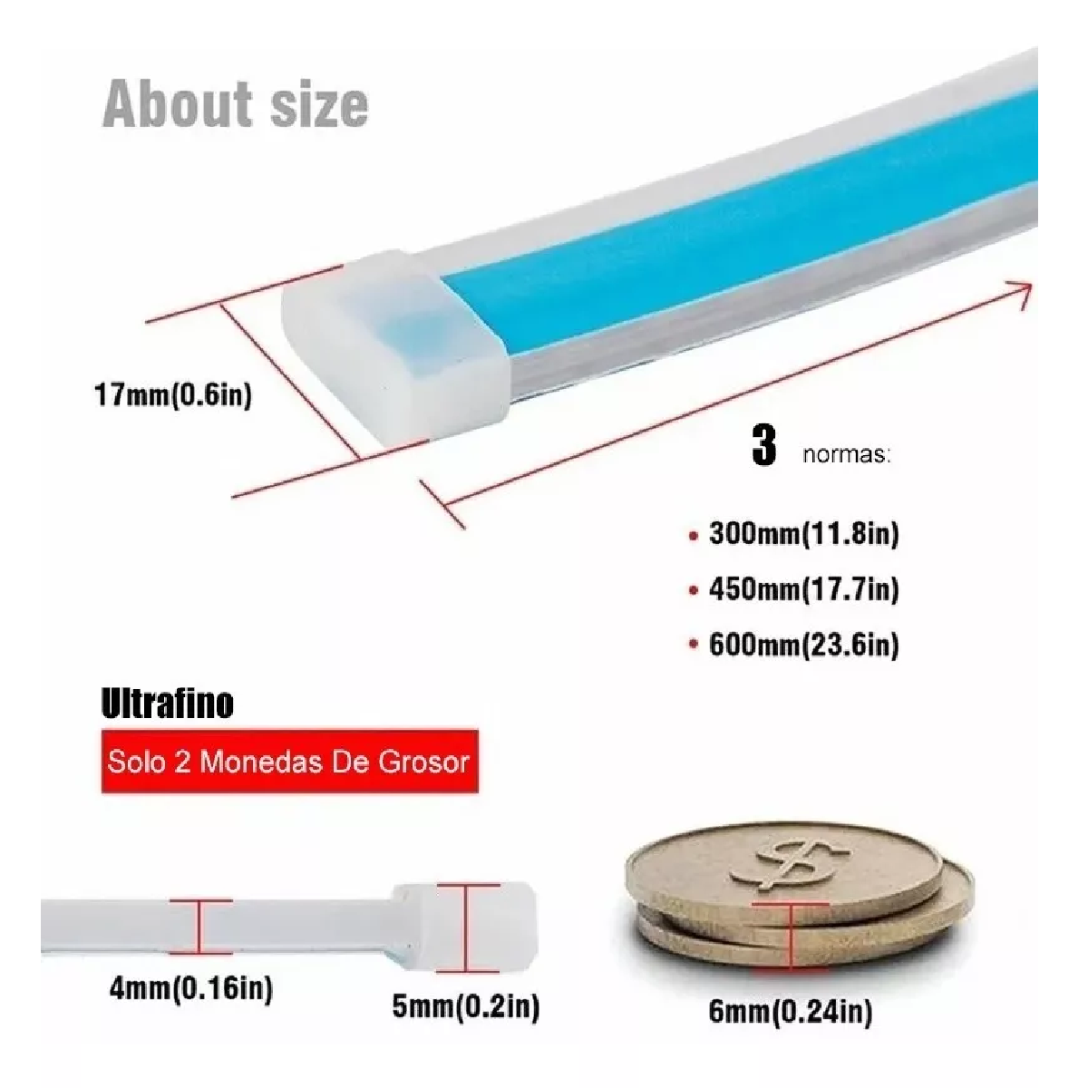 Par Tira Led Drl Flexible Direccional Secuencial Auto 60cm Rojo