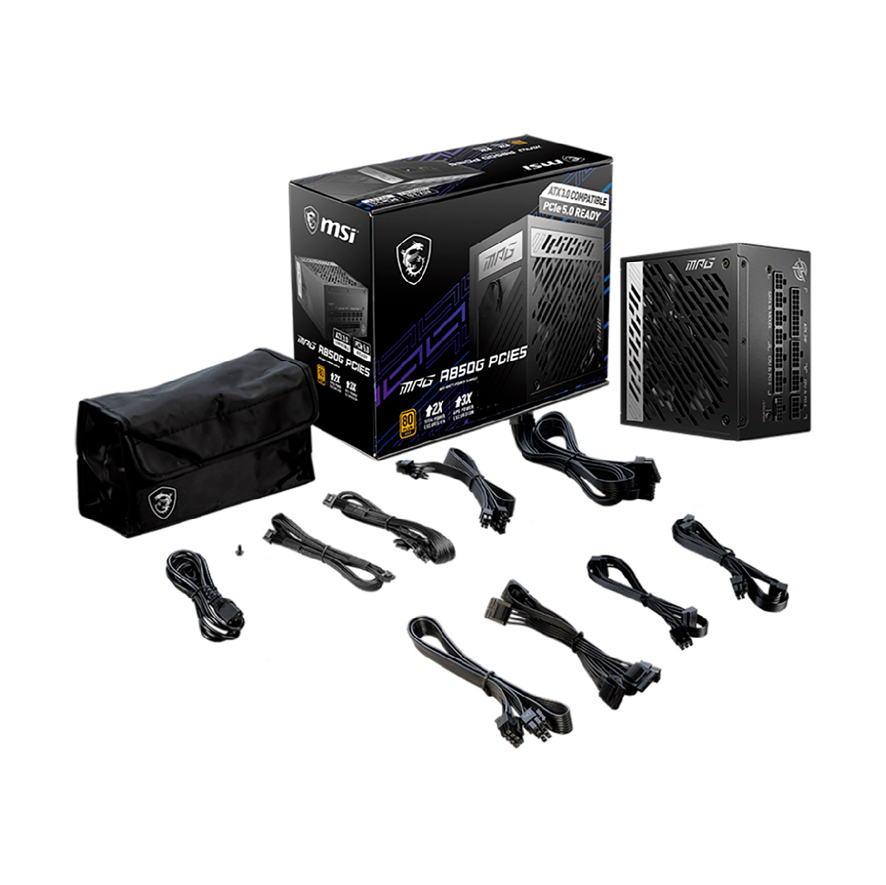 Fuente De Poder Msi Mpg A850G PCIE5 850W MODULAR