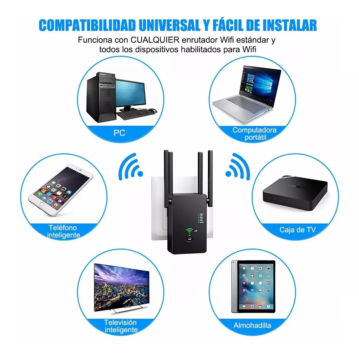 Repetidor Wifi Amplificador Señal 1200mbps 110/230v Wps