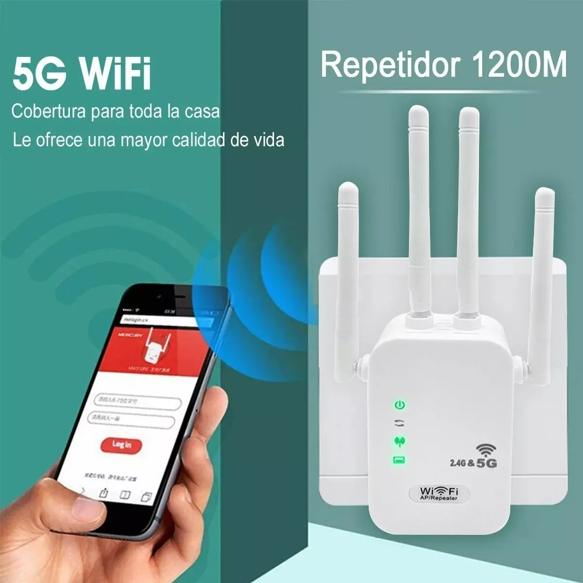 Repetidor Wifi Amplificador Señal Access Point 5g 1200mbps