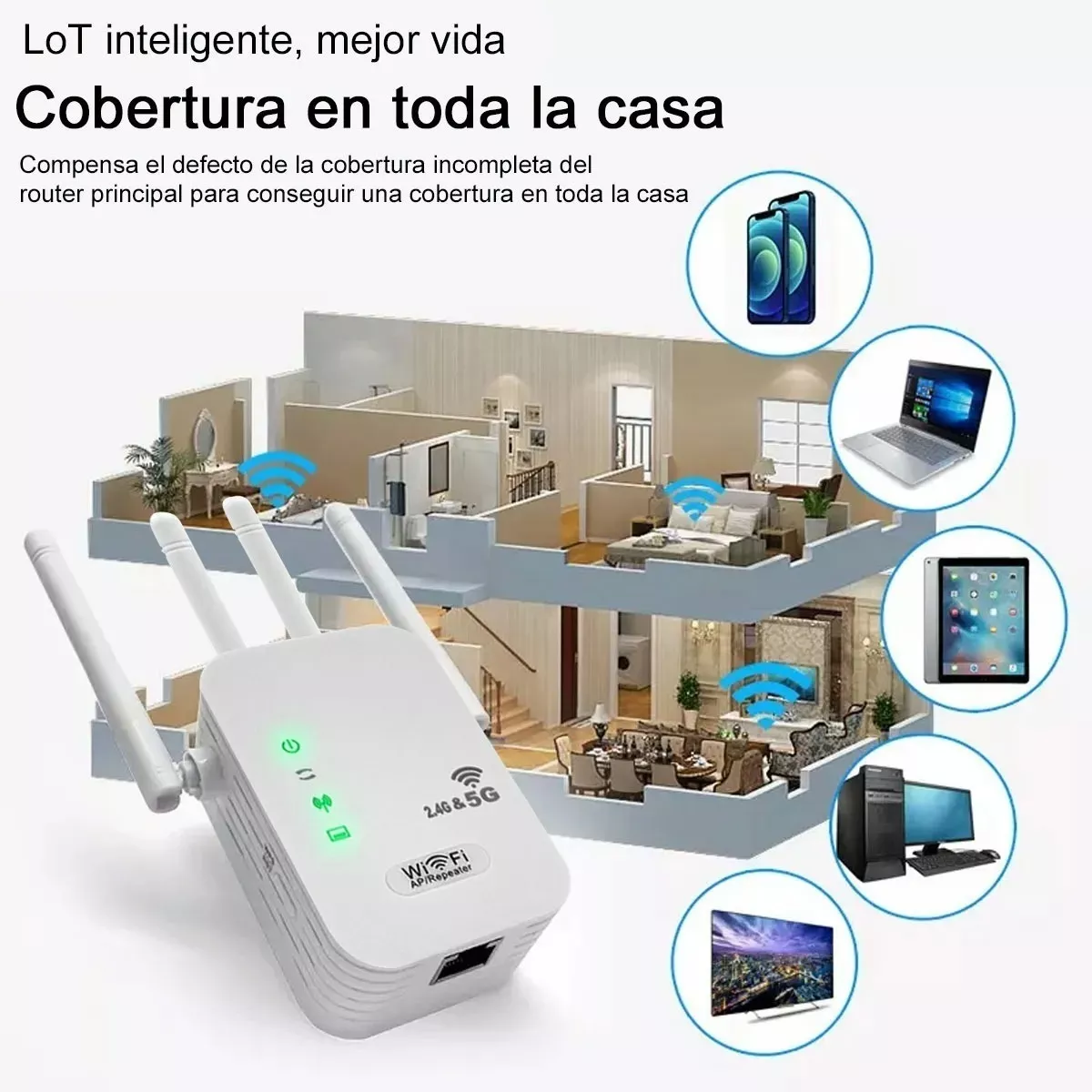 Repetidor Wifi Amplificador Señal Access Point 5g 1200mbps