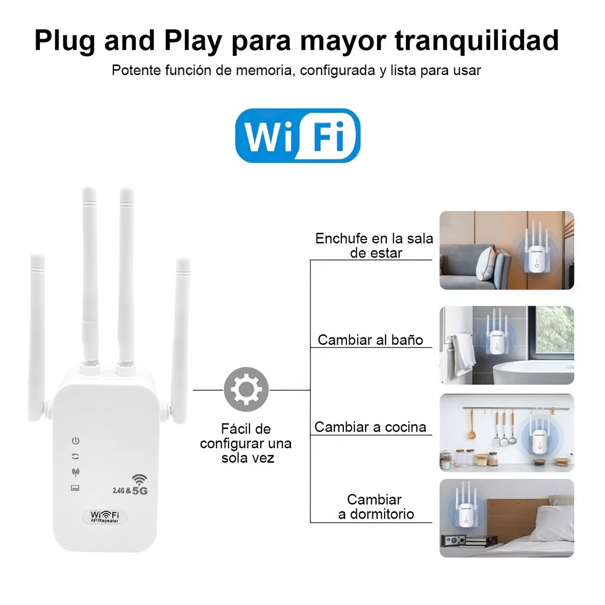 Repetidor Wifi Amplificador Señal Access Point 5g 1200mbps