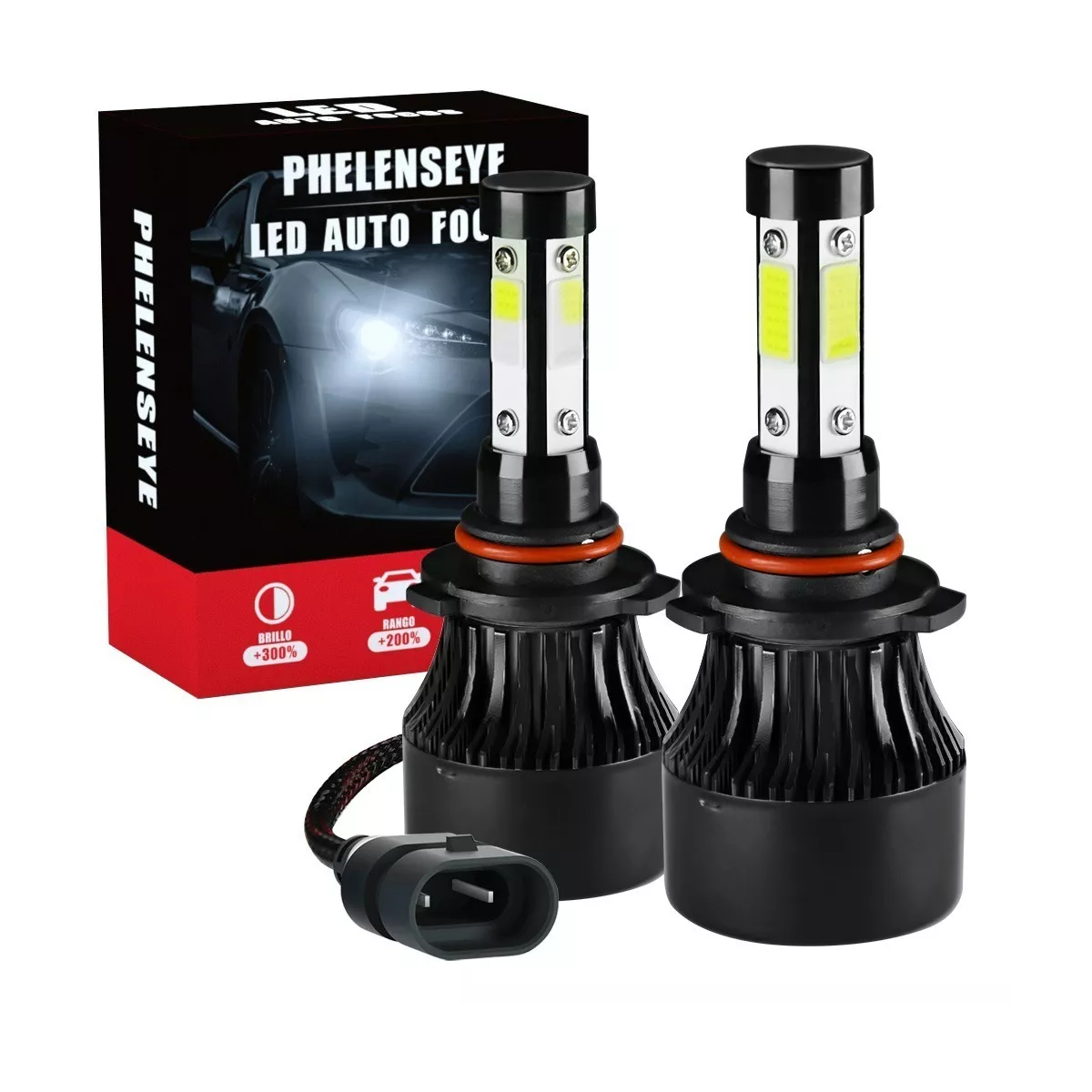 Kit De Faros Delanteros De 4 Lados Conector 9005 Led Rayo Bajo