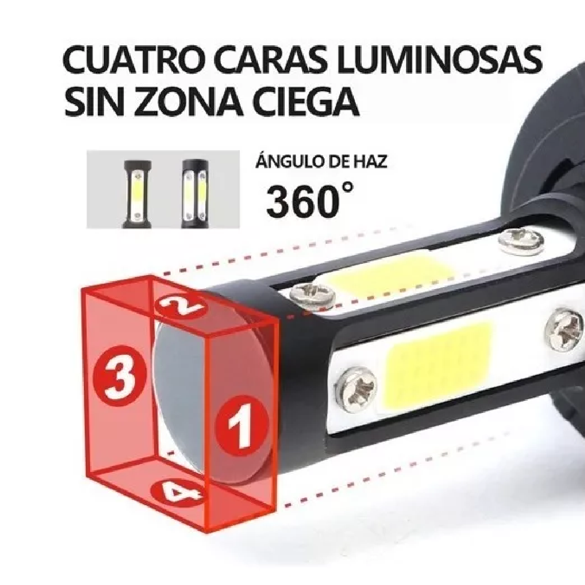 Kit De Faros Delanteros De 4 Lados Conector 9005 Led Rayo Bajo