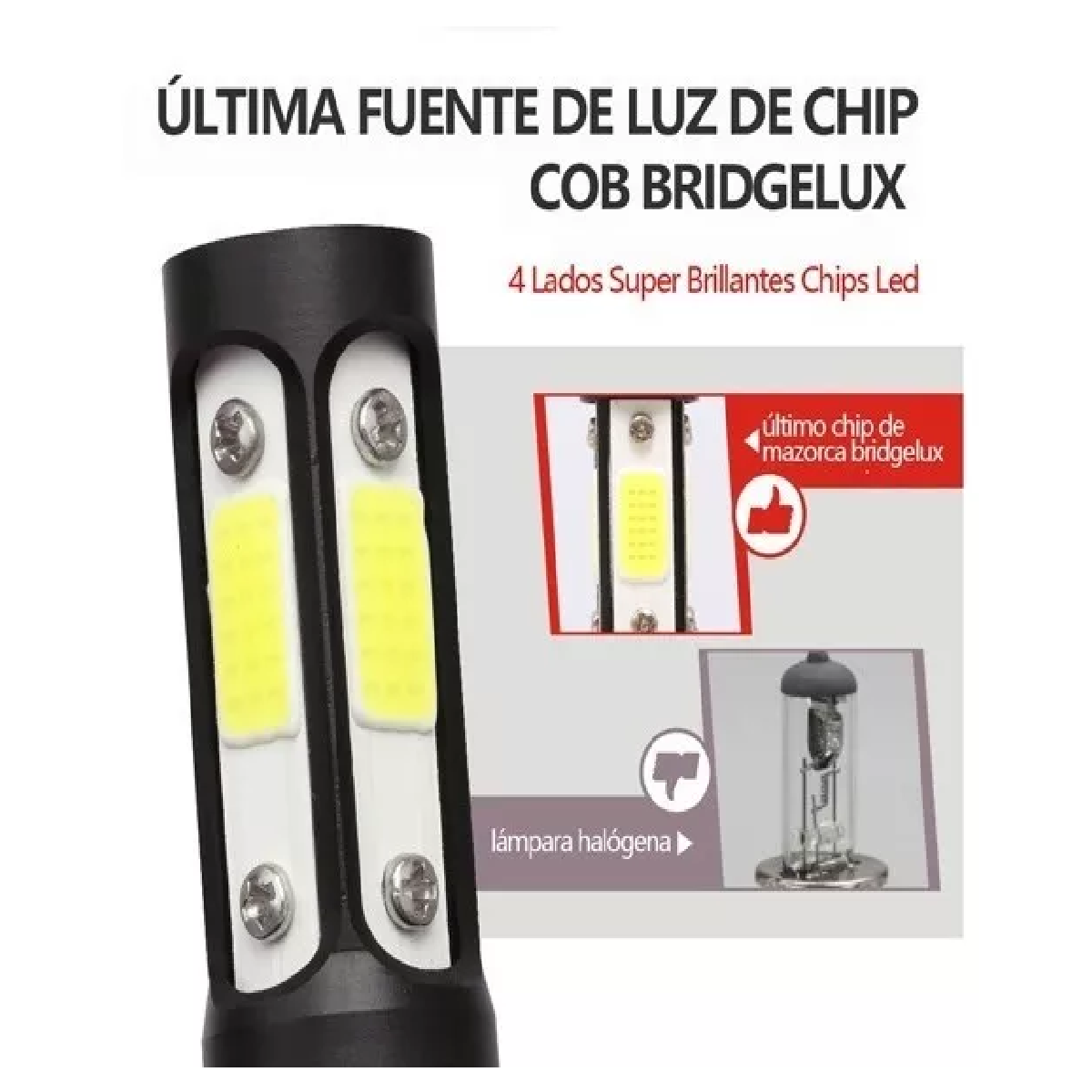Kit De Faros Delanteros De 4 Lados Conector 9005 Led Rayo Bajo