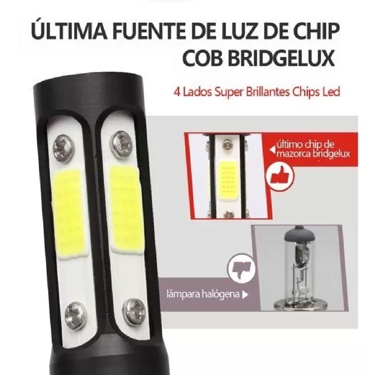 Kit De Faros Delanteros De 4 Lados Conector 9006 Led Rayo Bajo