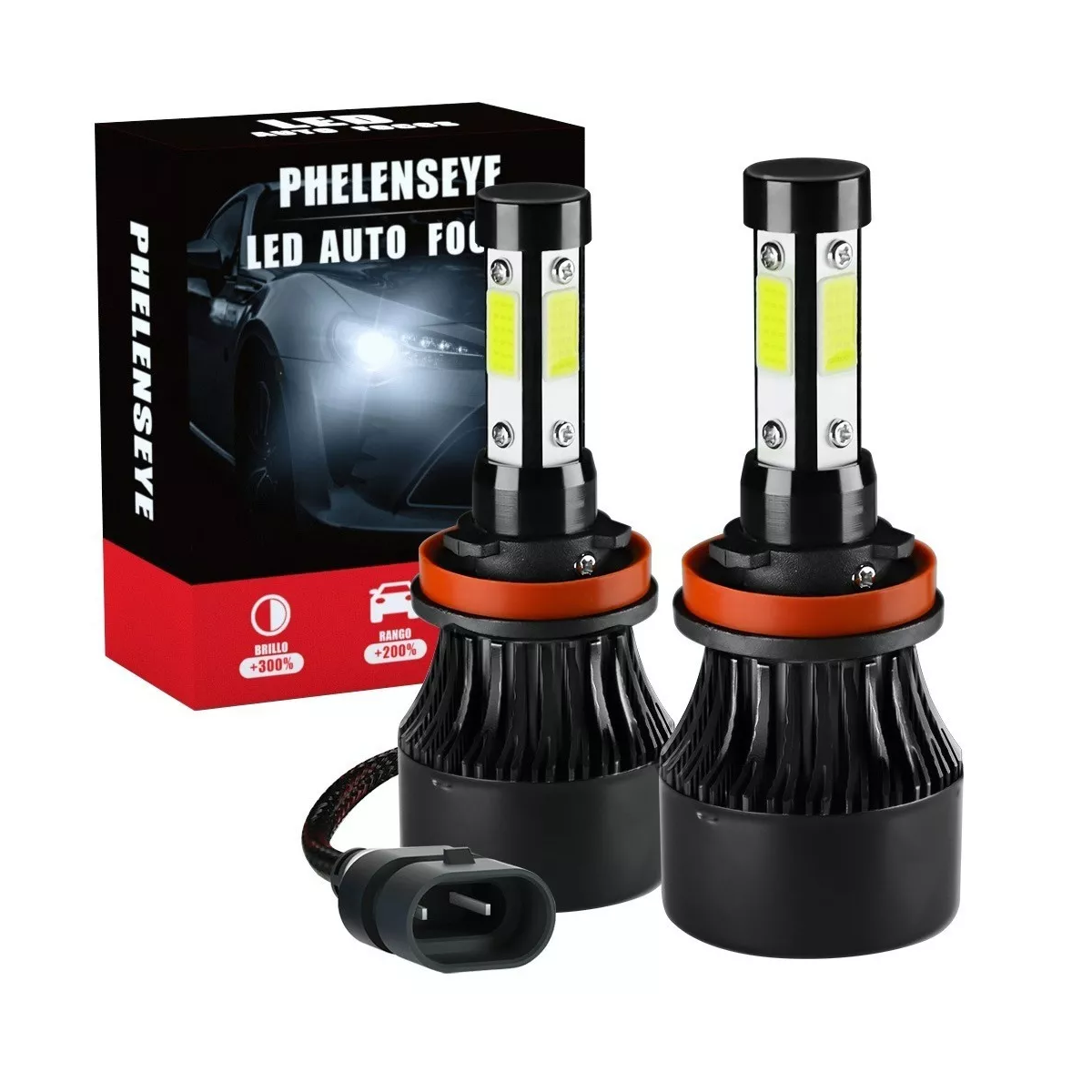 Kit De Faros Delanteros De 4 Lados Conector H11 Led Rayo Bajo