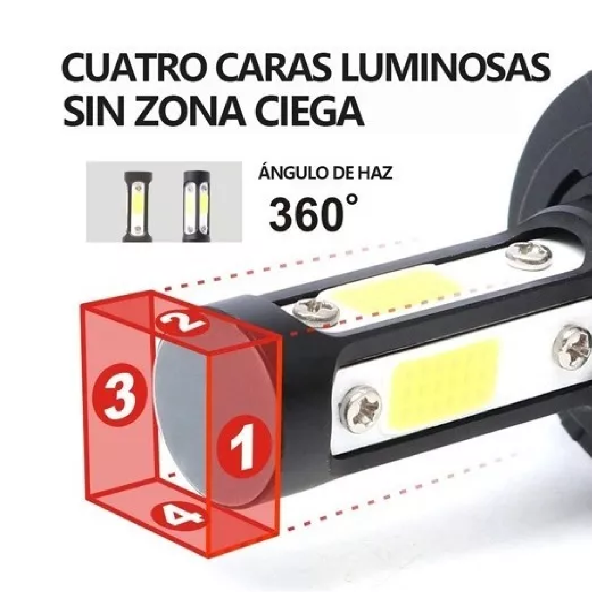 Kit De Faros Delanteros De 4 Lados Conector H11 Led Rayo Bajo