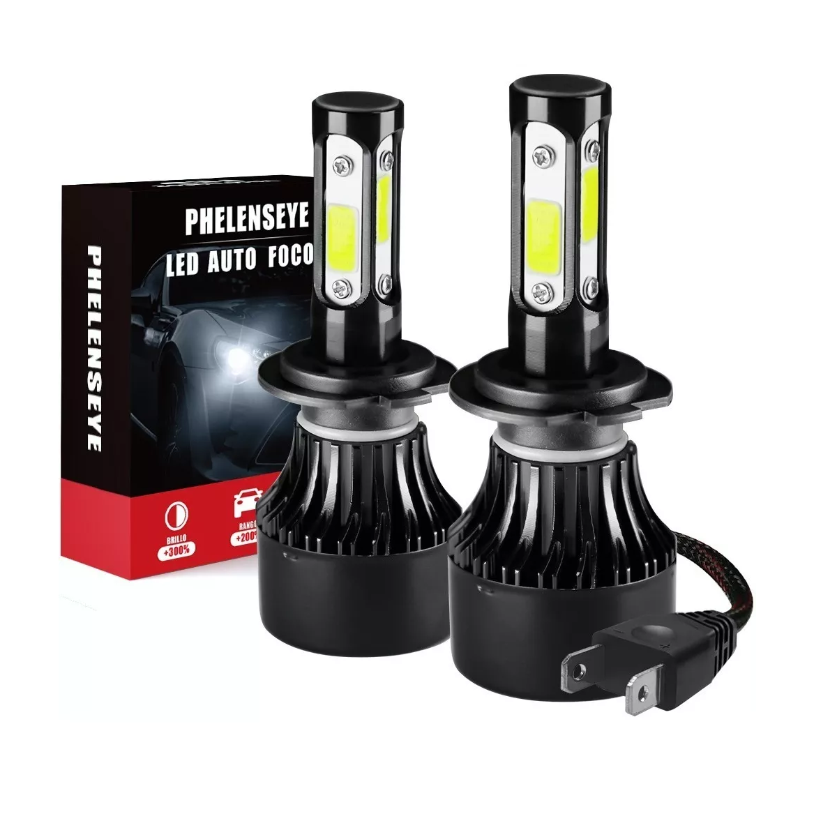 Kit De Faros Delanteros De 4 Lados Conector H7 Led Rayo Bajo