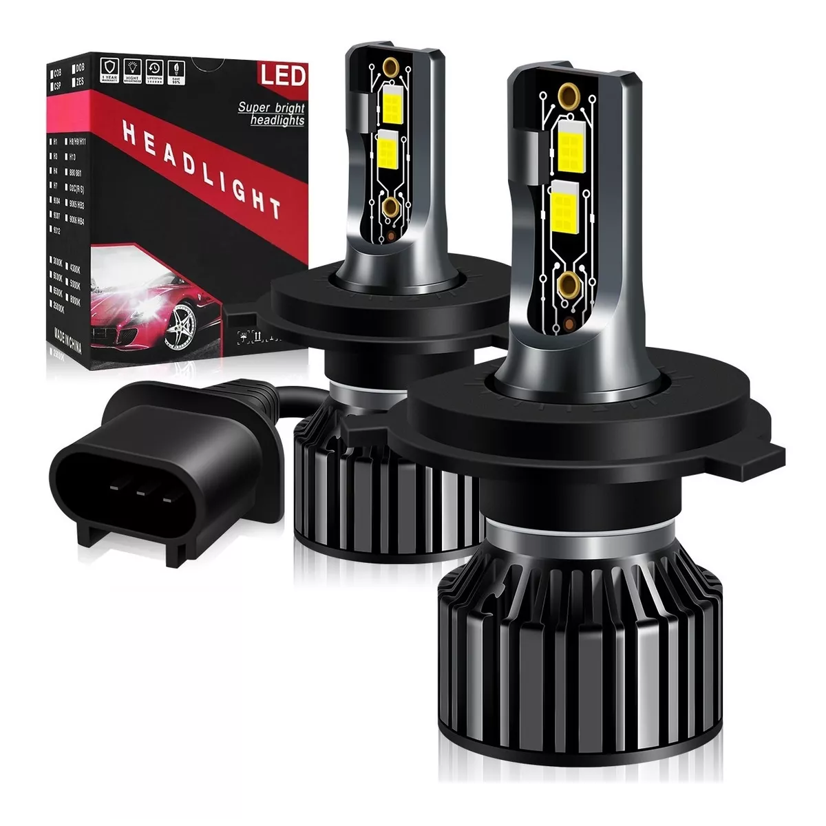 Kit Focos De Led Luz Alta Y Baja 16000lm Csp H13