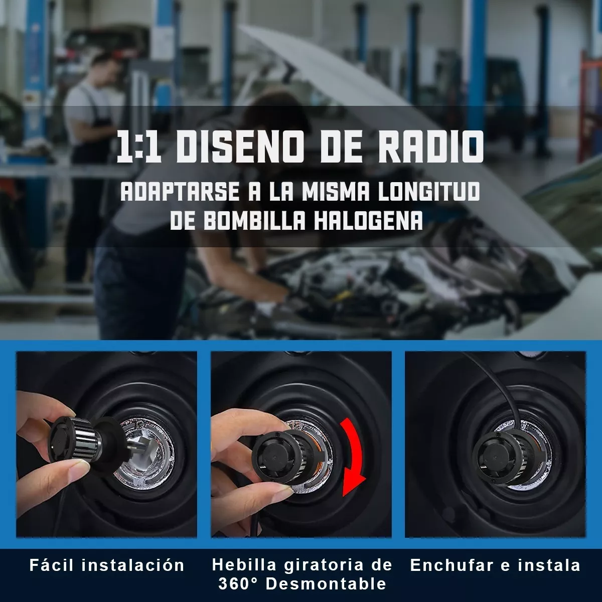 Kit Focos De Led Luz Alta Y Baja 16000lm Csp H13