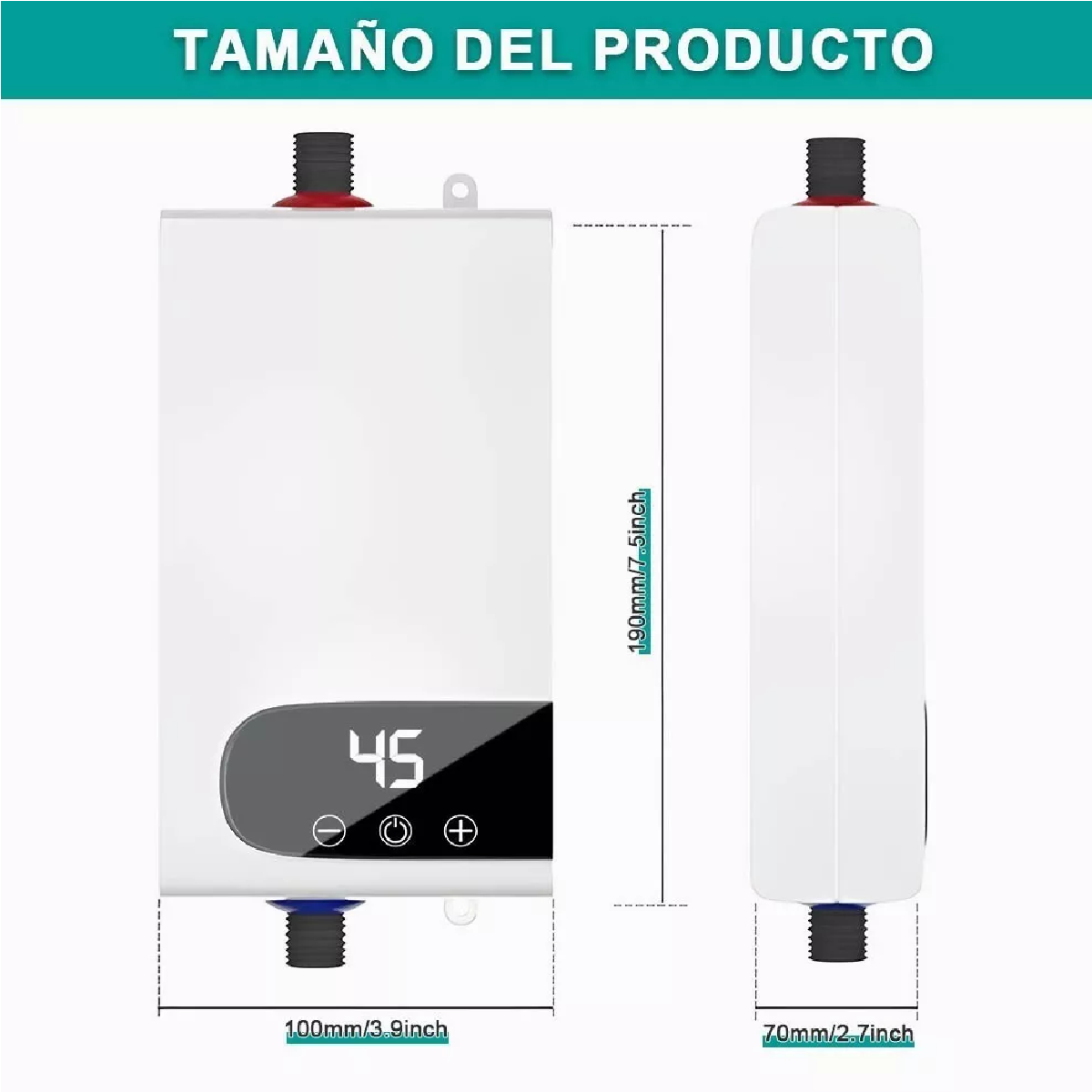 Calentador De Paso Instantaneo, Boiler De Paso Set Con Ducha