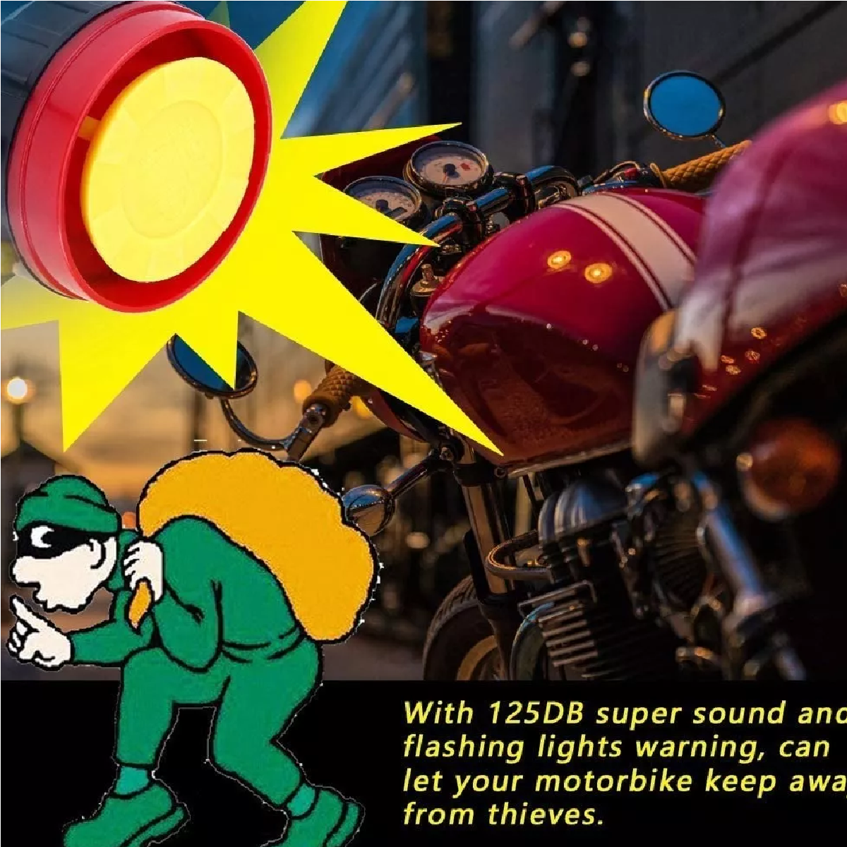 Alarma Arranque Control Remoto Para Moto Seguridad Antirrobo