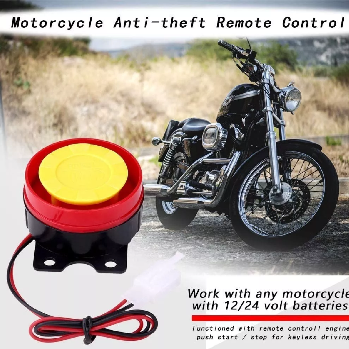 Alarma Arranque Control Remoto Para Moto Seguridad Antirrobo