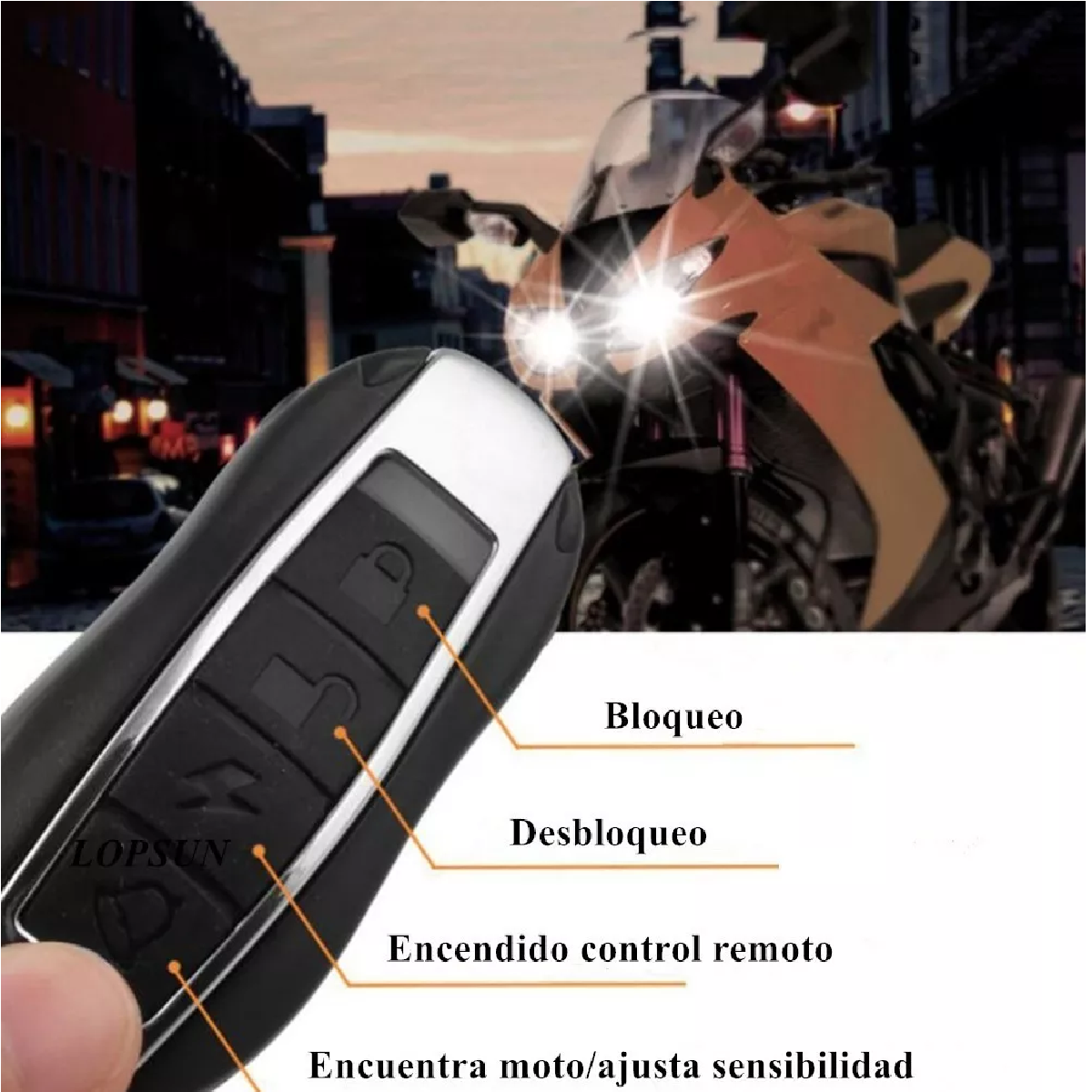 Alarma Antirrobo P/moto Encendido A Distancia Control Remoto