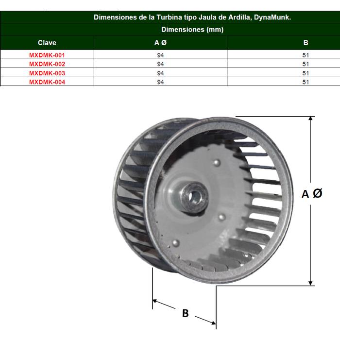 Rotor Flecha Motor, MXDMK-003-3, 3 11/16" Diámetro, 2"Altura, 7/8" Diámetro Flecha, Giro: CW, Lámina Galvanizada, DynaMunk