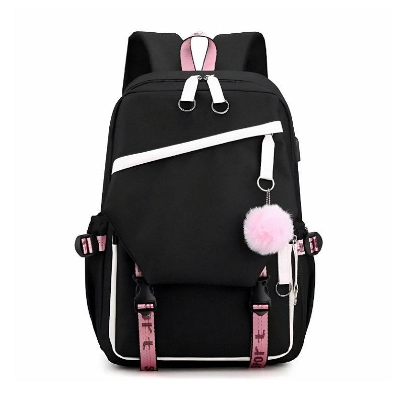 Mochila Kawaii Estilo Coreano Juvenil Moda Con Puerto Usb