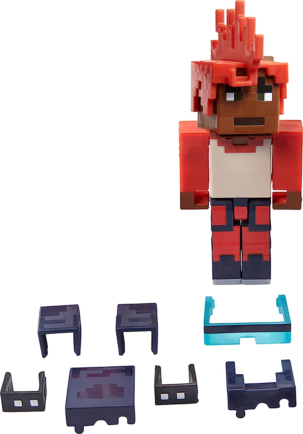 Minecraft Figura De Acción Pulsera con Espinas y Skin cabello naranja