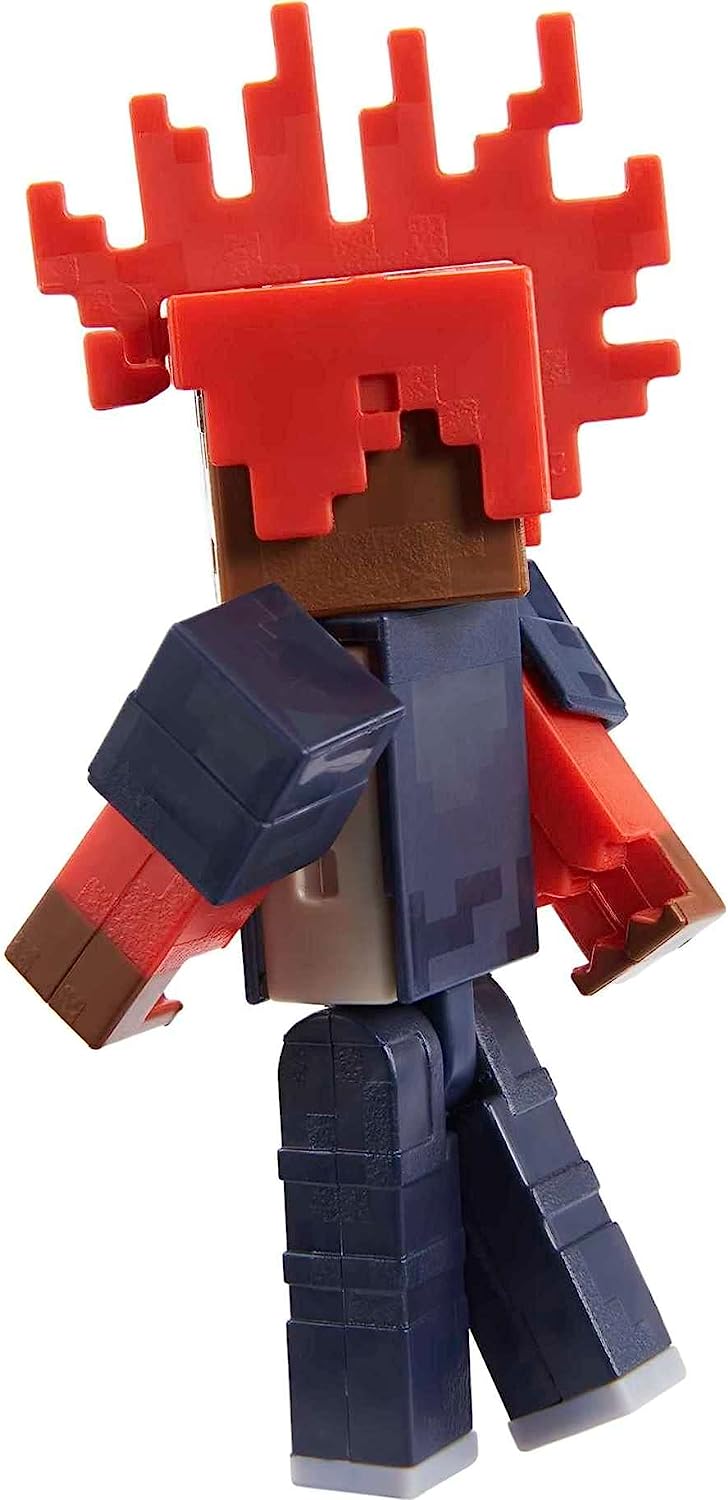 Minecraft Figura De Acción Pulsera con Espinas y Skin cabello naranja