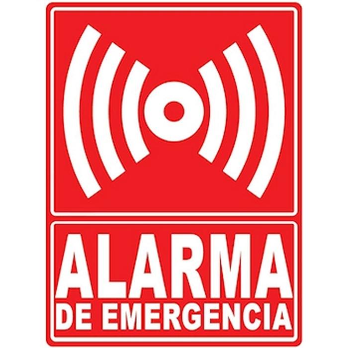 Letrero de Emergencia para Almacen MXSIO-004-2 25x25 cm De Emergencia Alarma de Emergecia Acabado Fotoluminicente Señalamientos de Emergencia