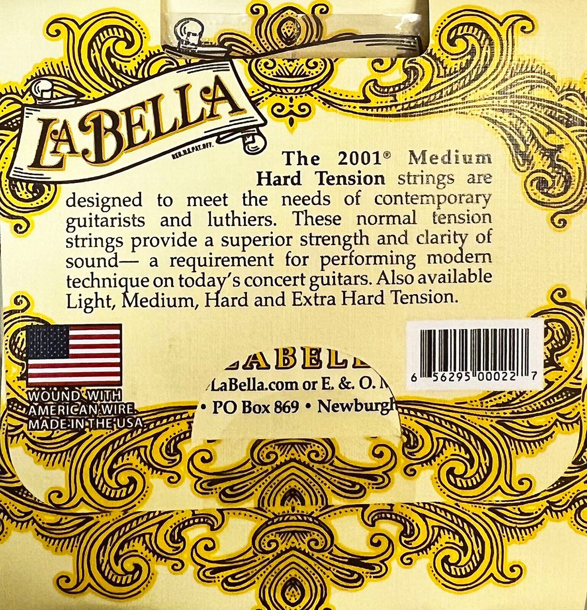 Cuerdas La Bella 2001MH Medium Hard P/Guitarra Clásica 