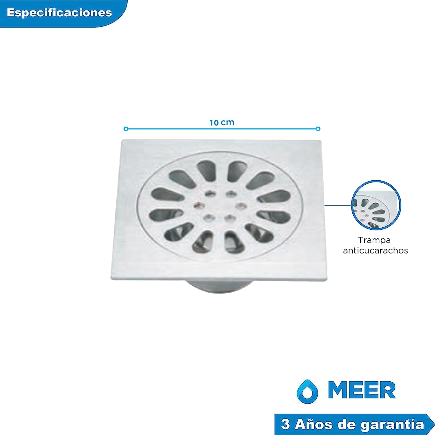 Meer Faucets by CNX - Kit Completo de Regadera y Accesorios para Baño Satinado- Incluye Regadera con Cuello, Mezcladora, Resumidero, Portarollos de Papel y 3 Toalleros