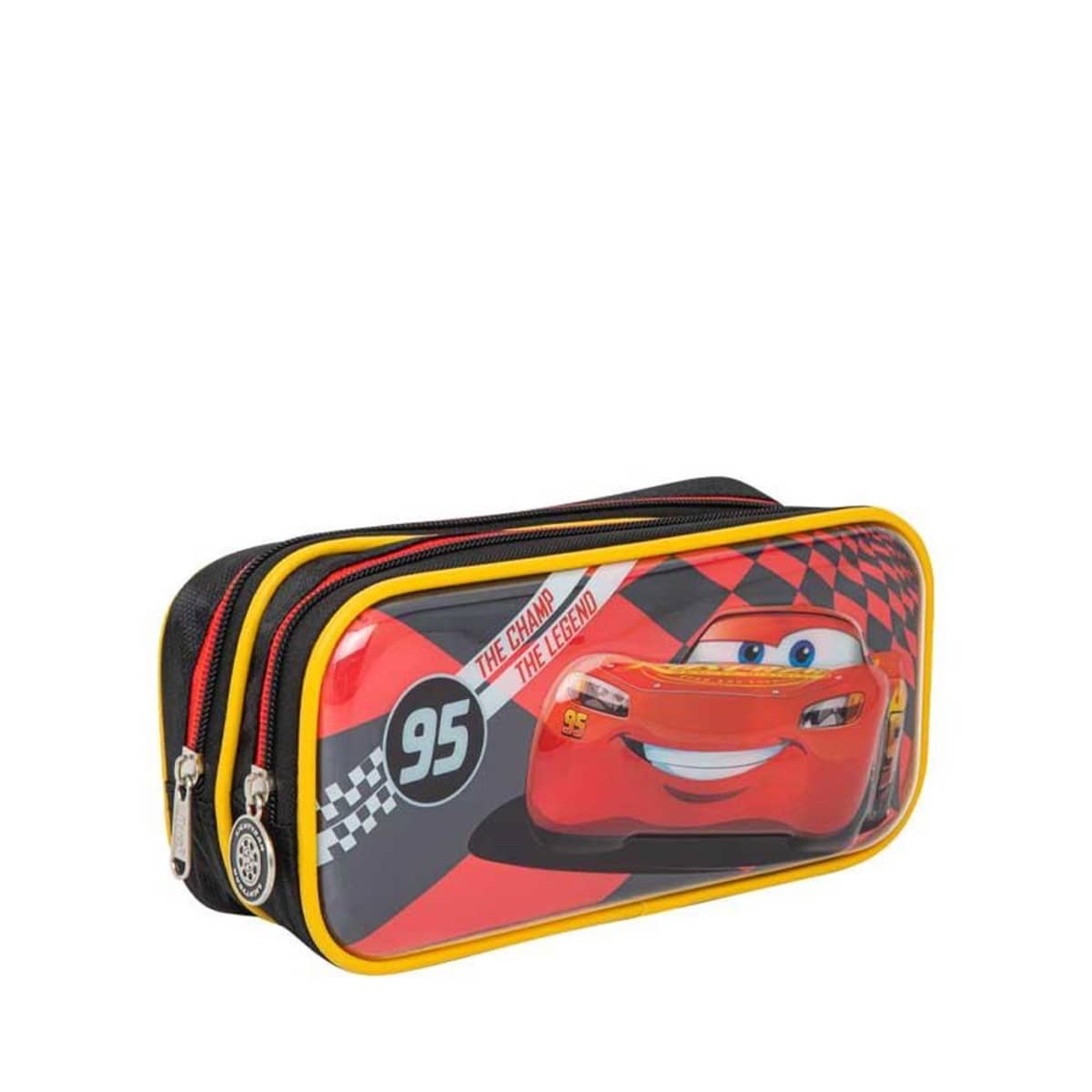 Lapicera escolar para niño negro con rojo de la película Cars, mod. 1098765