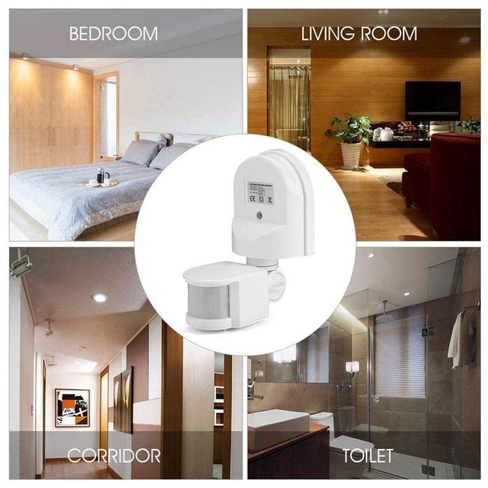 Sensores de Movimiento para Muro, MXSRX-001-11, 1 Hasta 11m,Vel, 0,6 a 1,5 metros por segundo, 5 a 480s, Carga 800W, 90 a 130V,50 y 60Hz, SensoRex