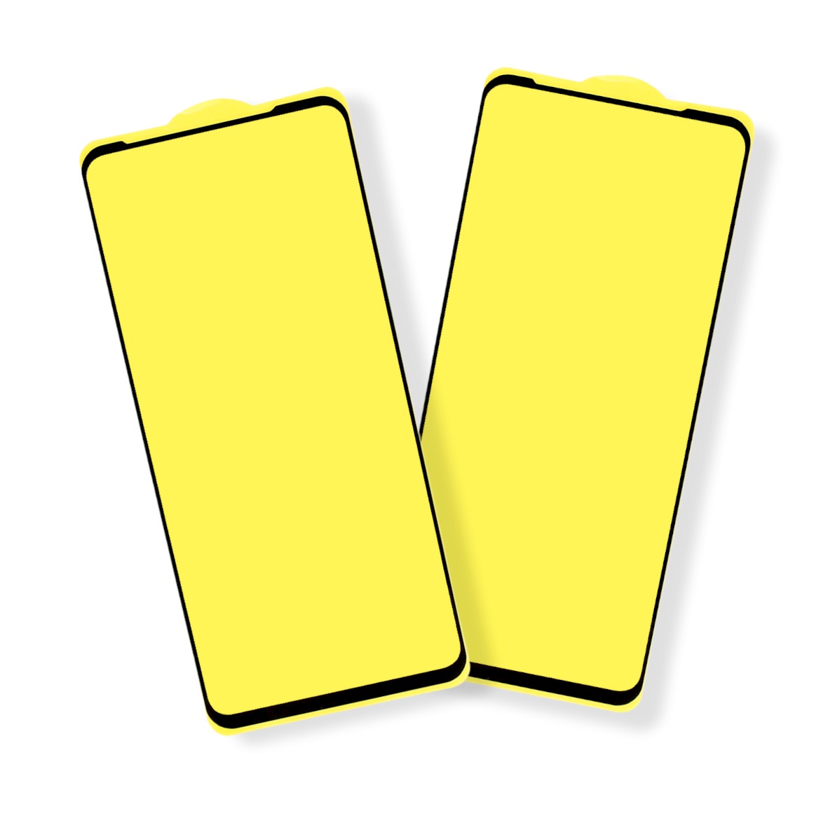 2x Mica Cristal 9D Protector de Pantalla para Motorola MOTO G9 Plus con Marco Color Negro