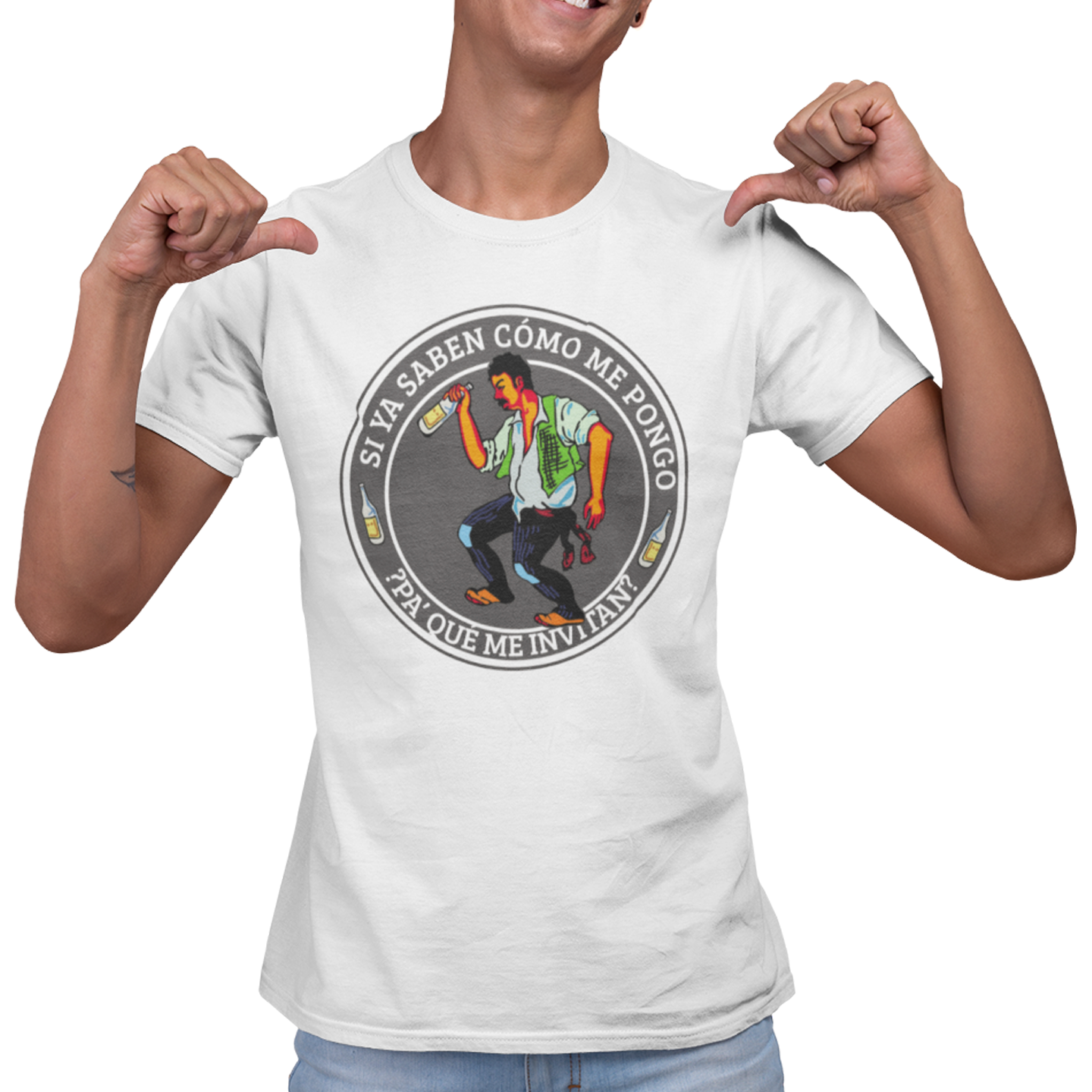 Playera Caballero y Dama Borracho Lotería Meme
