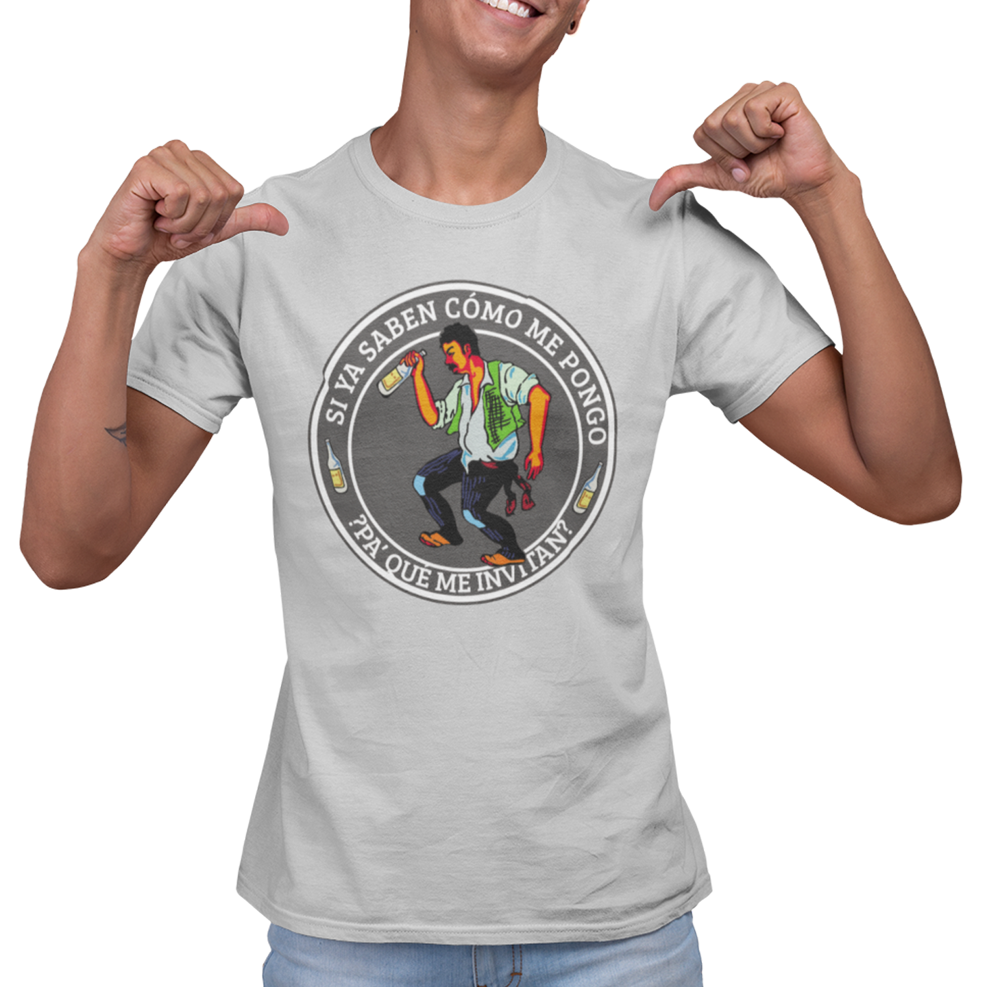 Playera Caballero y Dama Borracho Lotería Meme