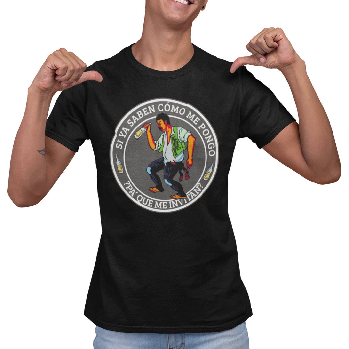 Playera Caballero y Dama Borracho Lotería Meme