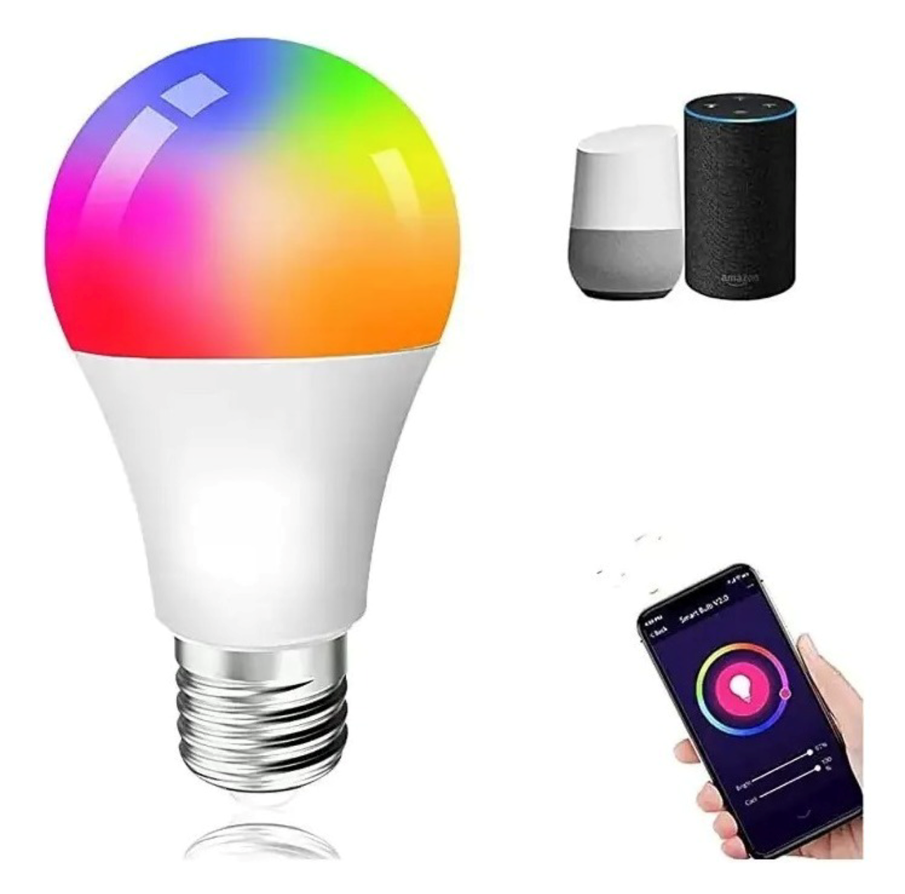 Foco Inteligente Con Siri Alexa Google Home 10w Adir 9690