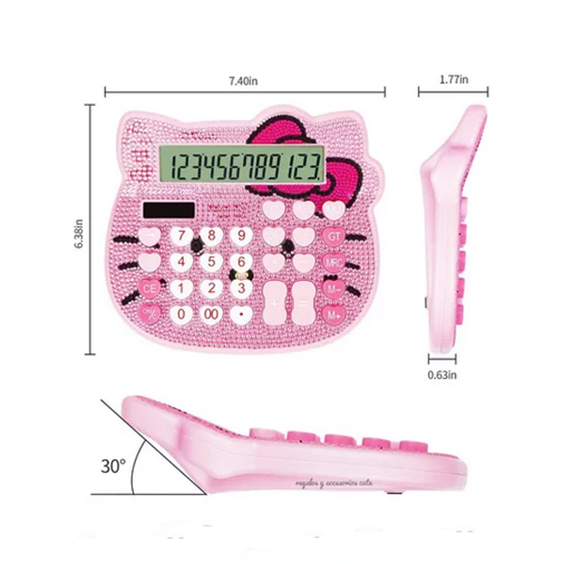 Calculadora Hello Kitty Multifuncional Con Carga Solar