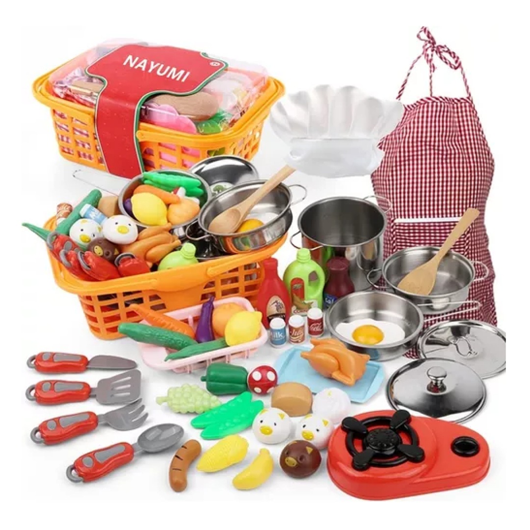 Juguete Utensilios De Cocina Para Niños Con Ollas Y Sartenes