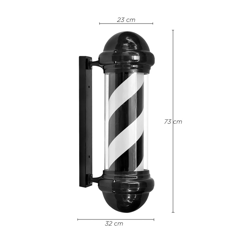 Caramelo Barbería Negro-blanco Carlo 73 Cm