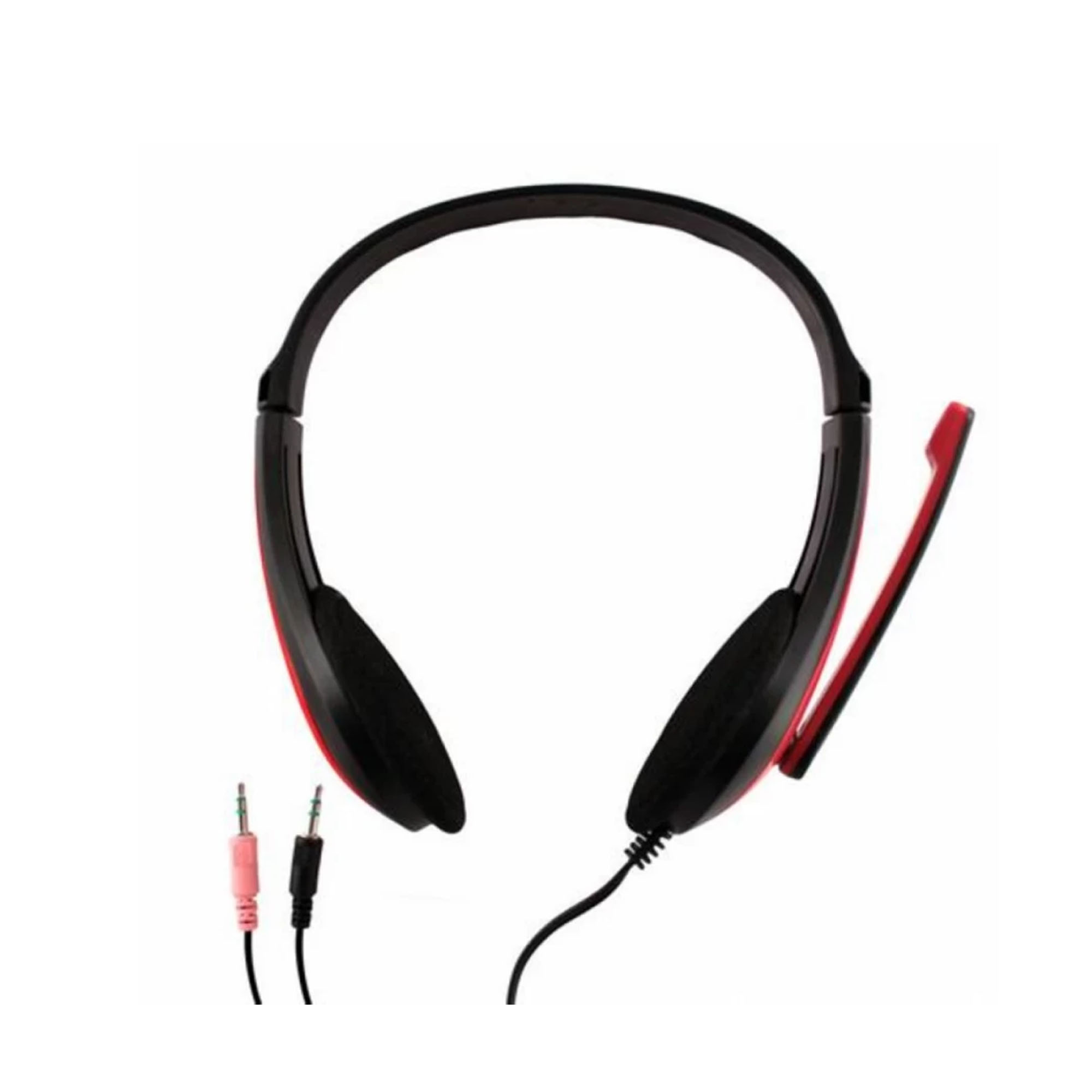 Audífonos con Micrófono TechZone TZ15PCAUD Alámbrico Negro/Rojo
