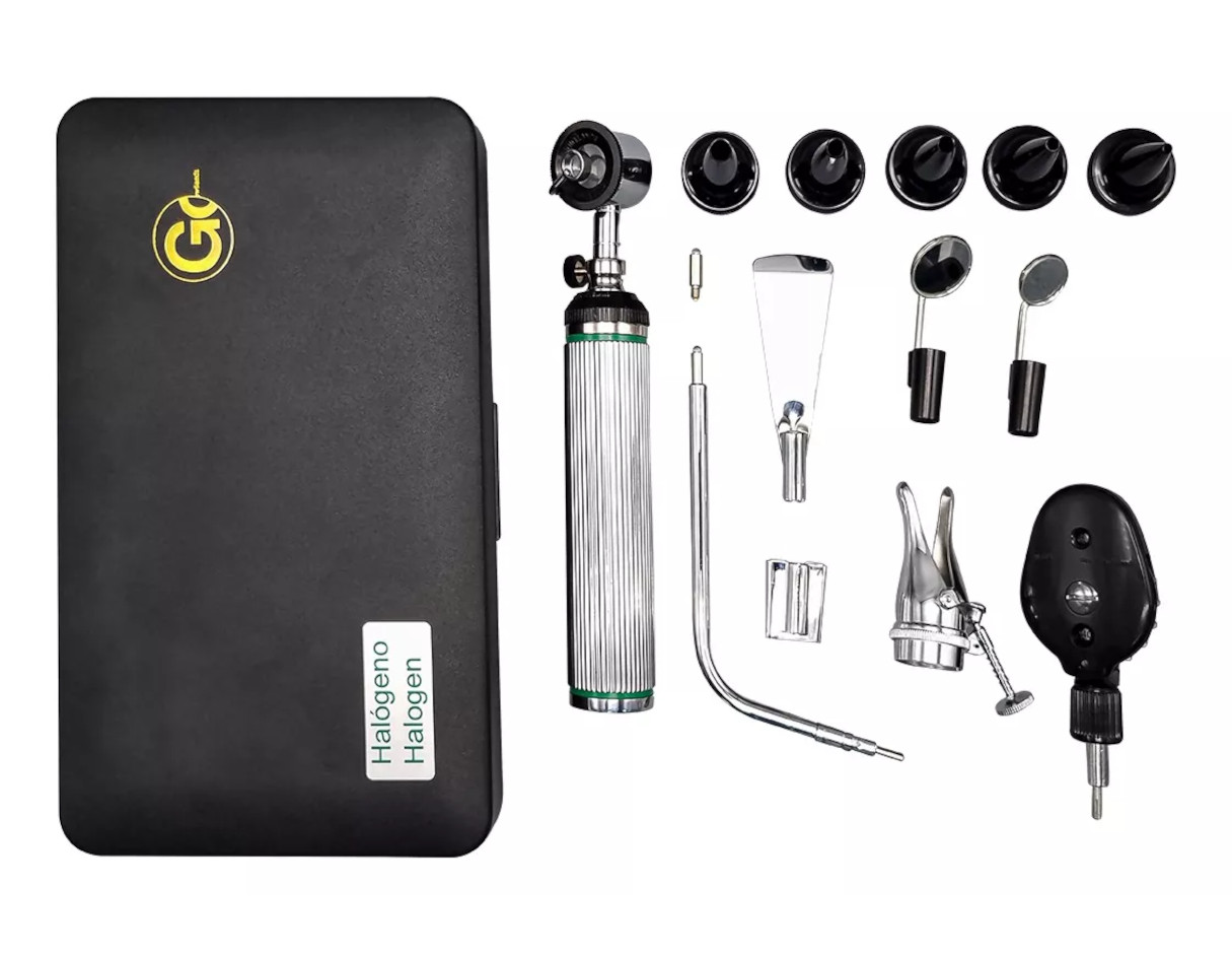 Gowllands - Estuche de diagnóstico médico ojos, nariz, oídos y garganta 9 pzs.