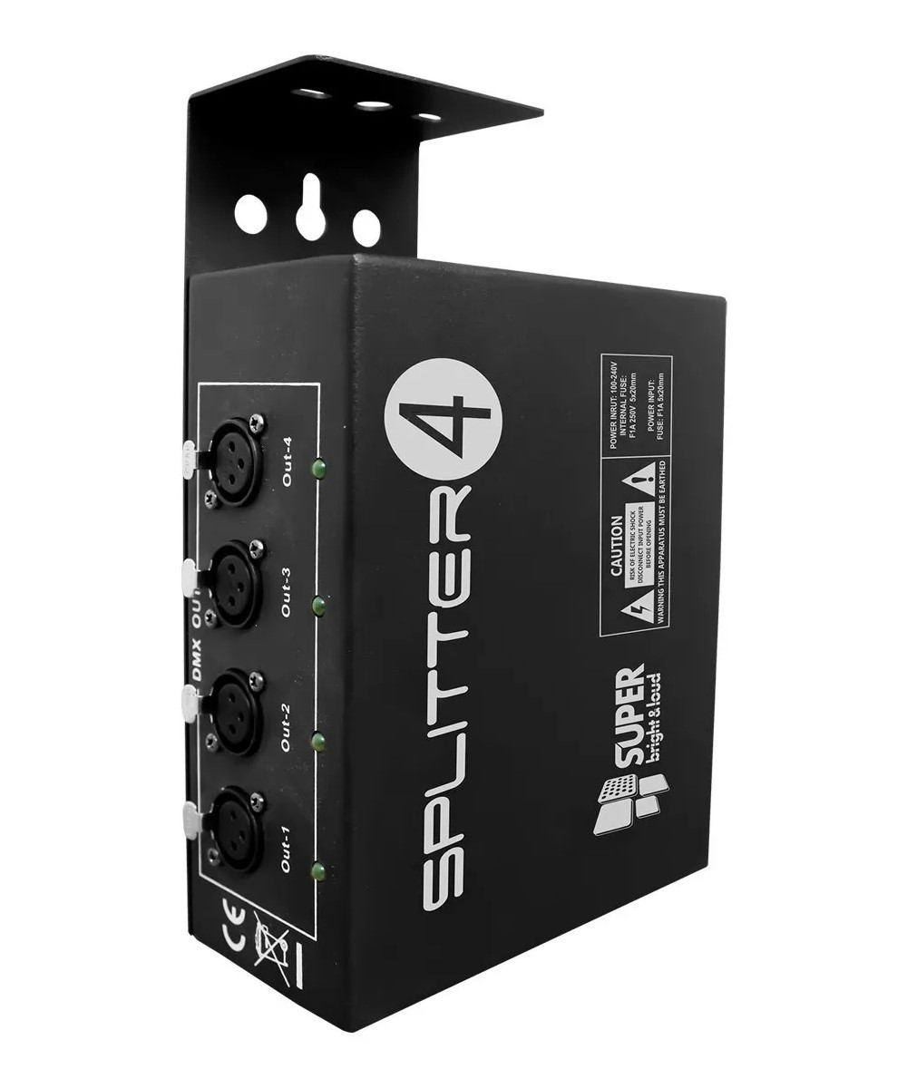 Splitter SUPER BRIGHT  DMX 1 entrada 4 salidas